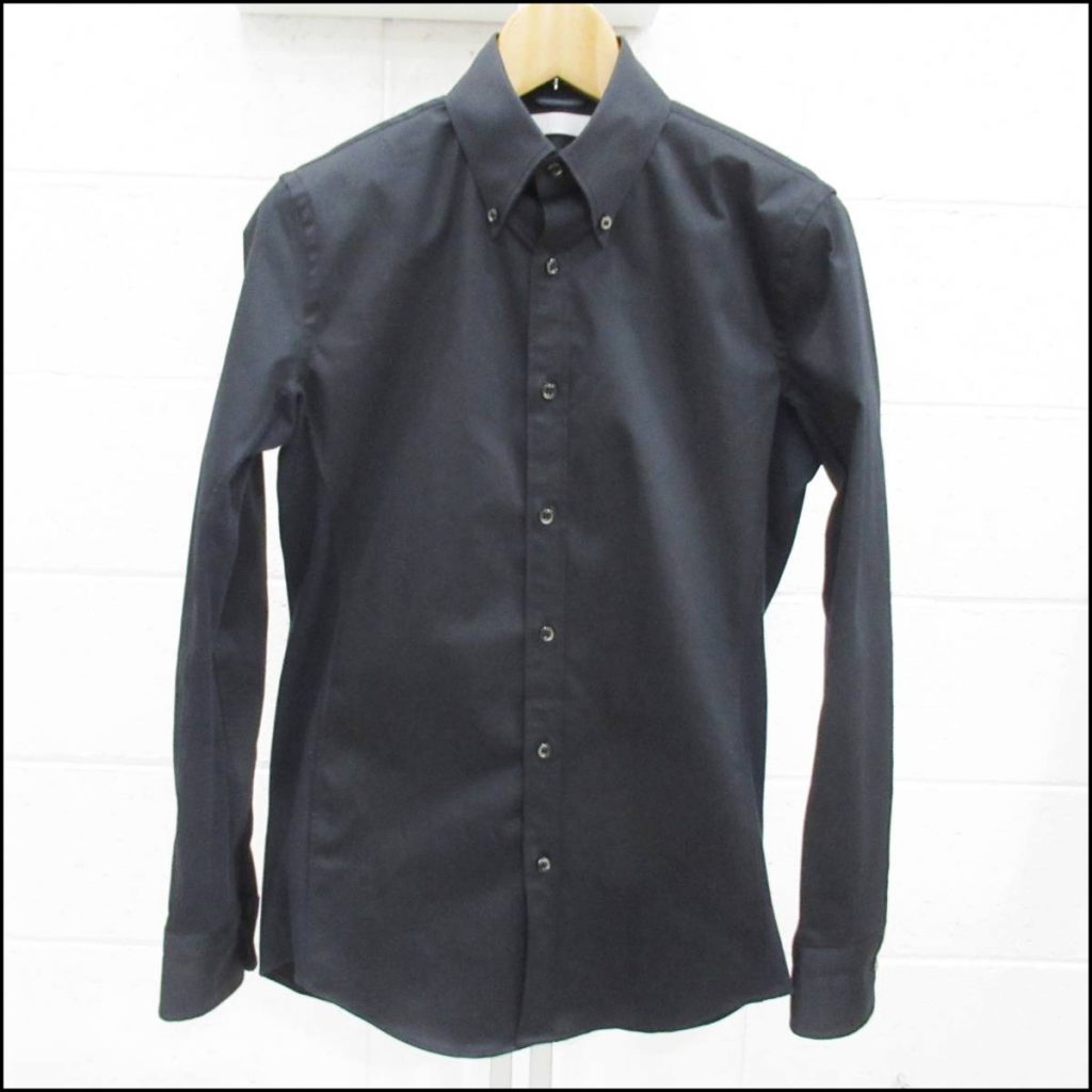 jun　hasimoto　サイド　異素材　シャツ　ネイビー　size2　ジュンハシモト　