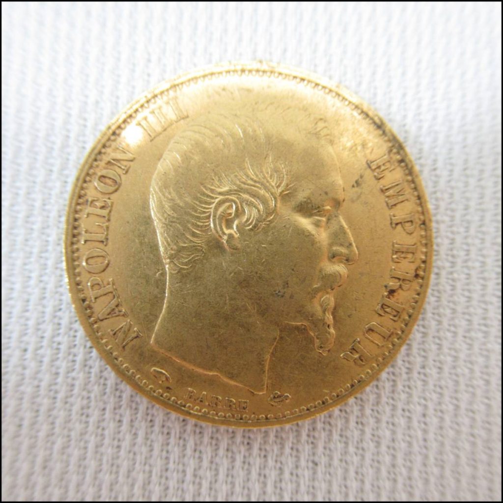 20フラン　金貨　フランス　ナポレオン三世　6.4g　1860年　